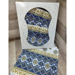 Подарунковий набір "КАРПАТСЬКИЙ СВІТАНОК", скатертина розмір 150x220 см + кухонні рушнички 6 шт (45х65см)