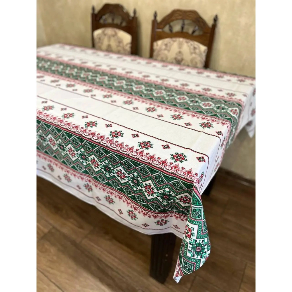 Льняна скатертина "ГУЦУЛЬСЬКИЙ ВАЙБ", розмір 150x220 см