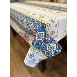 Льняна скатертина "КАРПАТСЬКИЙ СВІТАНОК", розмір 150x220 см